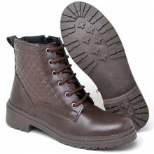Women Mid-Calf Boots - 咖啡棕 - 查看 2
