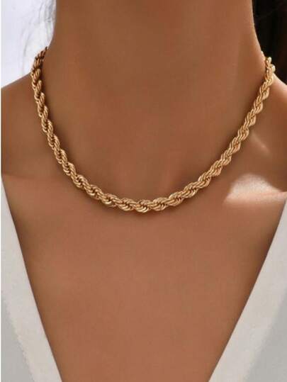 Corrente Colar Cordão Baiano 45 cm Banhada Ouro 18k 60cm Torcido Feminino Masculino