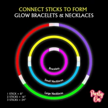 50pcs/Lot Mixed Color 8-Inch (Approximately 20cm) Glow Stick Set In Round Container, Ideal For Night Light Decorations At Camping, Party, Wedding And Birthday - Multicolor - View 2