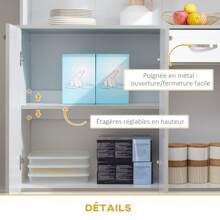 HOMCOM Buffets & Sideboards - White - View 7