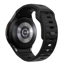 适用于三星 Galaxy Watch 6 4 Classic 5 Pro 硅胶表带 44mm 40mm 47mm 43mm 42mm 46mm 45mm 手链 Galaxy Watch6 Watch4 表带 - black - 查看 2