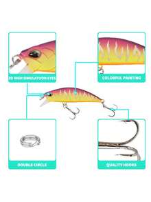 1pc 5.5cm/5g Lifelike Minnow Soft Lure For Bass Fishing - H - View 4