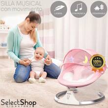 SELECTSHOP Mecedora Eléctrica para Bebé, Columpio para Bebe, Mecedora bebe, Silla mecedora para bebe, Silla Acolchada Multifuncional para bebés, Columpio - Rosa - Ver 7
