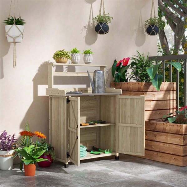 Potting Bench With Storage SHEIN USA