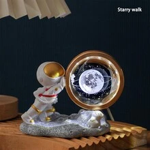 Astronaut 3d Internal Carving Crystal Ball Night Light, Table Decoration, Bedroom Decor, Usb Powered, Creative Birthday Gift - Astronaut Crystal Lamp - View 5