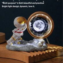 Astronaut 3d Internal Carving Crystal Ball Night Light, Table Decoration, Bedroom Decor, Usb Powered, Creative Birthday Gift - Astronaut Crystal Lamp - View 6