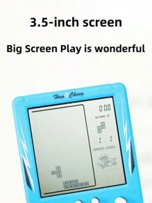 1 Classic Retro Russian Block Game Console, Large Screen, Eye Friendly Casual Game Console - Green - View 4