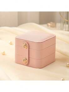 1 Miếng Du lịch Có thể mang đi Đơn giản Hộp thu nạp trang sức , Đinh tán tai Nhẫn Hộp thu nạp trang sức , Mini Lưu trữ Hộp đồ trang sức , Hai lớp Lưu trữ Hộp trữ , Nhà  Trang trí , Giáng sinh Qủa tặng , Năm mới Qủa tặng , Qủa tặng Cho Nam , Qủa tặng Đối với Phụ nữ - Hồng - Xem 7