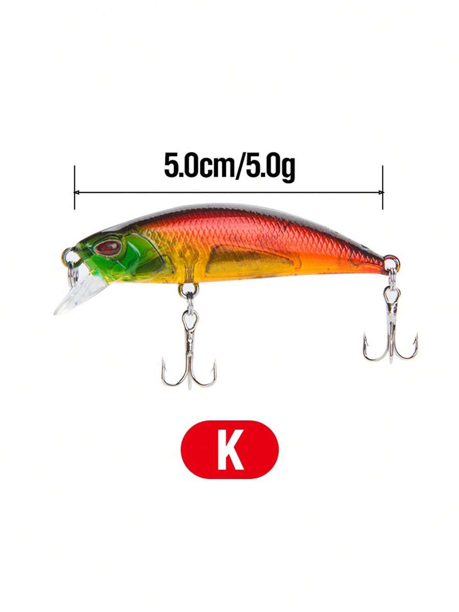 1pc 5.5cm/5g Sinking Micro Fish Lure Minnow With Lifelike Appearance For Lure Fishing - K - View 1