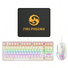 Kit Teclado Mouse Mecanico Abnt2 Gamer Rgb Usb Pc Led Switch Blue Be-k1 - Branco - Visão 6