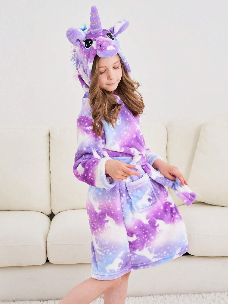 Bata De Unicornio Para Niñas - Multicolor - Ver 1