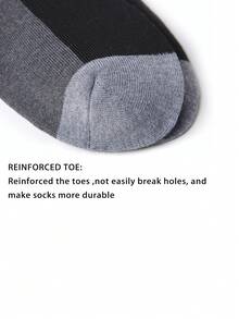 6 双超值男士厚款徒步袜 - 柔软温暖舒适冬季中筒袜日常穿着徒步、骑行和跑步 - 黑色 - 查看 8