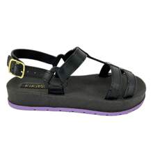 Kids Flat Sandals - 黑色 - 查看 1