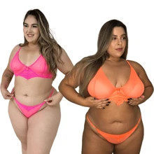Plus Size Sexy Lingerie - 珊瑚粉 - 查看 1