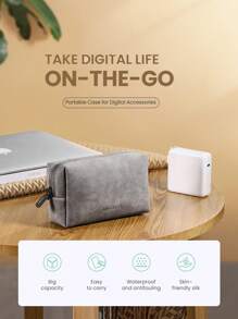 UGREEN Accessories Storage Bag Box Charger Charging Headset Mouse Accessories Storage Bag Large Capacity Travel Portable Bag - Grey - View 2