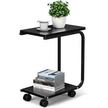 Side Table For PC Laptop Notebook, Care Table On The Bed For Living Room Home Hospital, Coffee Table Sofa Table For Bed Sofa, Laptop Table With Wheels Black, Laptop Stand Notebook Stand - Black - View 1