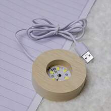 1入組3D水晶球木底夜燈，生日禮物，母親節禮物，情人節禮物，結婚週年紀念日禮物，客廳，室內，家用桌面裝飾，氛圍燈為女友，妻子，朋友 - led水晶球夜燈 - 查看 7