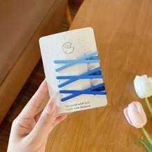 3件套甜美渐变十字发夹，适合日常佩戴，包含发夹、刘海夹和糖果色发夹，是女孩和女士日常佩戴的理想之选。爪夹发夹，发卡，学生用品，发饰，头部饰品，女士发饰 - 彩色 - 查看 18