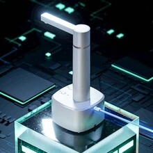 多級智能水泵可旋轉調節usb充電桶式桌面雙用途礦泉水充水裝置 - 白色 - 查看 3