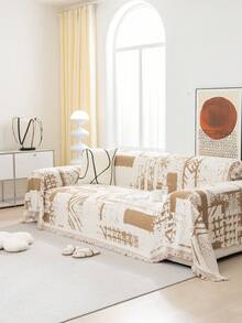1 Miếng Hiện đại Không trượt Chenille Chăn bọc Ghế sô pha Cái đệm , Bốn phổ cập Chống trượt Bọc ghế sofa Đối với Khăn trải bàn , Tthảm Dã ngoại , Nhiều-use In Phòng ngủ , Phòng khách , Ngoài trời - Màu cà phê - Xem 3
