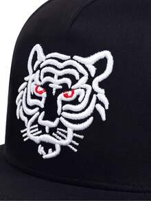 Nam Tiger Thêu Mũ Hip-Hop - Đen và trắng - Xem 3