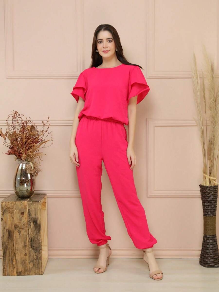 Women Two-Piece Outfits - Màu hồng gỉ - Xem 1