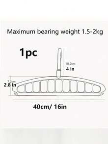 1入組多孔塑料衣架，可摺疊重型衣架，家居空間節省組織者，適用於臥室、壁櫥、衣櫃、家居、宿舍，返校必備家居掛衣神器摺疊衣架 - 黑色 - 查看 4