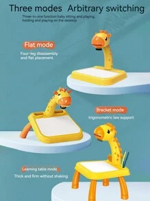 Projection Painting Table - Children's Music And Intelligent Multi-Functional Writing Table Doodling Learning Painting Toys, Painting Set Table, Educational Board Learning Tool - Children's Day/Halloween/Thanksgiving/Christmas Gift - Multicolor - View 7