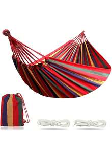 1入組戶外露營吊床,單人增厚防翻滾擺椅,適用於家庭、宿舍、學校、露營等場所 - 彩色 - 查看 2