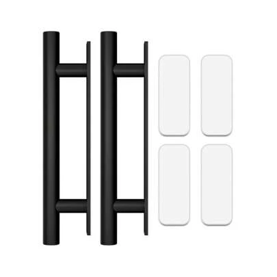 1set/2pcs Fashionable Simple Style Plastic Self-Adhesive Furniture Cabinet Door Pull Handles