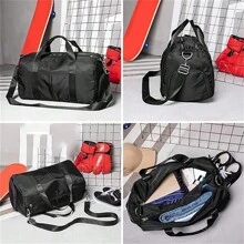 Suitcases Sports Bag With Shoe & Wet Compartment Waterproof - Black - View 3