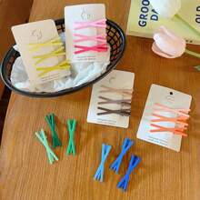 3件套甜美渐变十字发夹，适合日常佩戴，包含发夹、刘海夹和糖果色发夹，是女孩和女士日常佩戴的理想之选。爪夹发夹，发卡，学生用品，发饰，头部饰品，女士发饰 - 彩色 - 查看 1