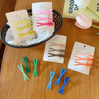 3pcs Sweet Gradient Cross Hair Clips, Suitable For Daily Wear, Including Hairpins, Bangs Clips And Candy-Colored Clips, Ideal For Girls And Women's Daily Wear. Claw Clips Hair Claws Hair Barrettes, School Stuff, Hair Accessories, Head Accessories, Hair Accessories For Women