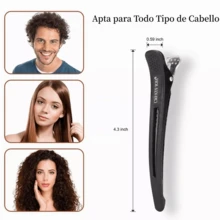 Pinza Para Cabello Tipo Pico De Garza, Negro Y Blanco 12pcs - Blanco y Negro - Ver 3