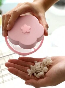 2pcs Blue Laundry Machine Filter Bags Hair Catcher Balls Floating Pet Fur Remover Cleaning Tool - Blue - View 1