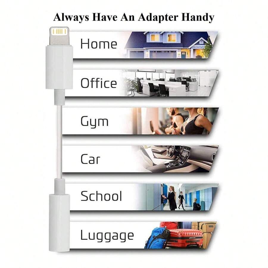 Adaptador de auriculares de 13 piezas compatible con iPhone, adaptador