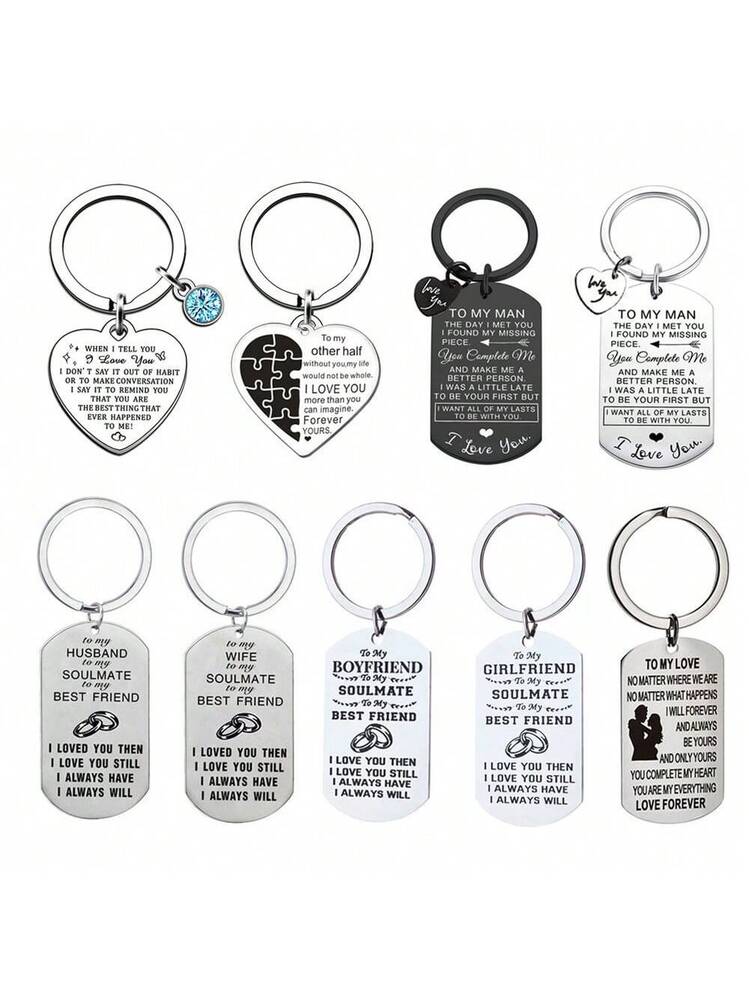SDOFY Portachiavi Con Scritta To My Man, Regalo Romantico Per Marito Fidanzato San Valentino Per Lui Marito Compleanno Regalo Di Natale Da Parte Della Moglie Argento Taglia Unica 125169629