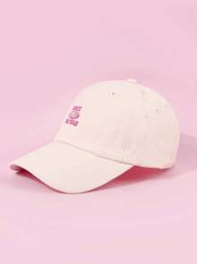 Y2k 風格中性防曬透氣時尚棒球帽，帶刺繡，適合日常休閒穿著 - 粉色 - 查看 11