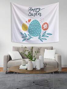 1pc Easter Festival Printed Tapestry - Cadet Blue - View 4