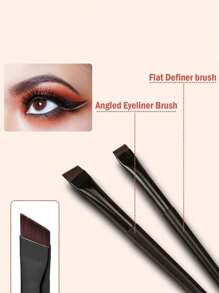 7pcs Eye Makeup Brush Set With Eyebrow Brush, Eyeliner Brush, Flat Definer Brush For Makeup Artist