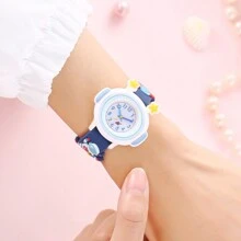 New Fashion Rocket Astronaut Star Helmet 3d Cartoon Children's Watch, Kids Learning Watch