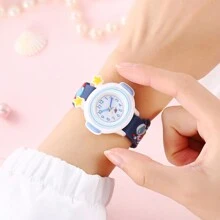 New Fashion Rocket Astronaut Star Helmet 3d Cartoon Children's Watch, Kids Learning Watch
