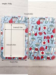 1pc Doctor Work Permit Lanyard Clear Dual Sided Card Holder, Transport Work Permit Card Case, Key Lanyard. Great Gift For Teachers & Doctors Casual Car Accessories Bag Charm Backpack For School