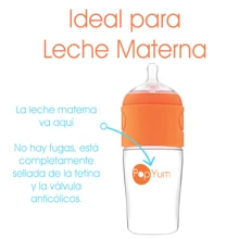 POPYUM Biberón Anticólico para Bebé para Mezclar Fórmula 9oz/260ml - Naranja - Ver 6