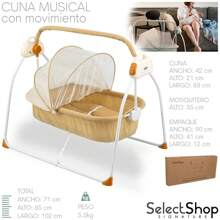 SELECTSHOP Cuna para Bebe, Moises para bebe, Cuna de Viaje para Bebe, Bambineto Eléctrico, Mecesdora para Bebé, Cama Columpio para Bebés, Cuna Corral para Bebe