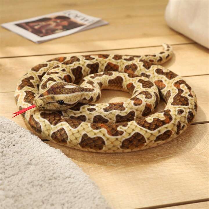 Giant Realistic Python Stuffed Animal Plush Toy, 2m/6.6ft, Bendable And ...