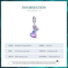 bamoer 1個925純銀彩色搪瓷飛龍吊墜珠,彩色火鳥珠,可用於女士手鍊項鍊diy - 銀色 - 查看 19