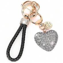 Party Crystal Car Keychain For Women With Sparkly Rhinestone Heart Shape Keychains Accessories, Pretty Keychain For Girls, Birthday Christmas Easter Valentine's Day Mother's Day Gifts Car Accessories Bag Charm Backpack For School Cute Goth Y2k Halloween Accessories Teachers Day Gift Ideas Bag Accessories Lanyards With Id Holder Car Accessories Bag Charms Car Accessories Friend Sister - Multicolor - View 6