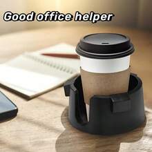 1入旅行杯反濺杯架,防止水溢出和保護桌子的防水保溫杯座 - 黑色 - 查看 3