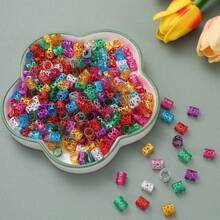 200pcs/Pack Aluminum Hair Rings For Kids' Braids, Colorful Hair Accessories For Girls